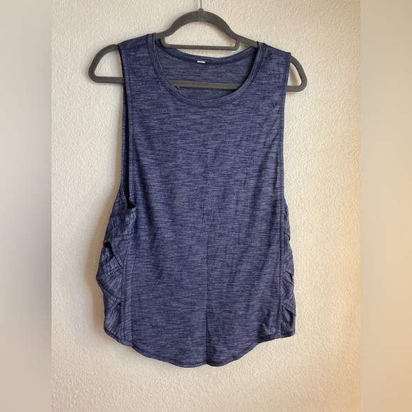 Lululemon Var-City Muscle Tank Top heathered hero blue- size 8 - Picture 7 of 7